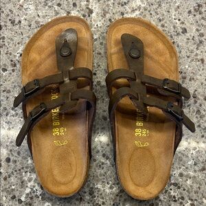Birkenstock Sparta Gladiator Sandals, Brown
Leather, EU 38 Regular, EUC